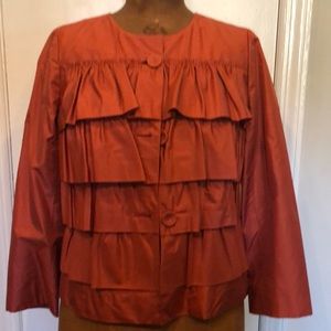 Jcrew silk tiered jacket